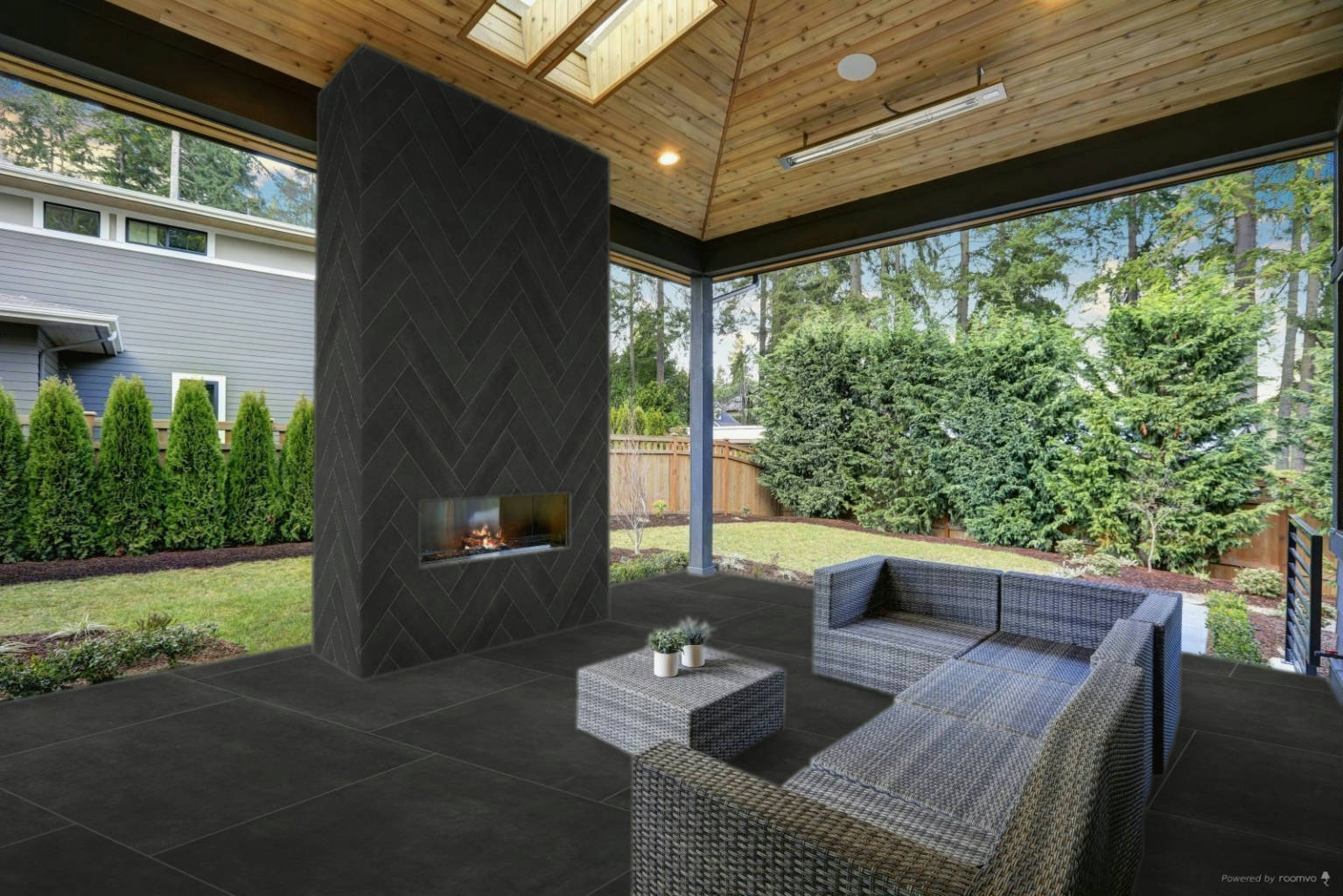 Ashland 48x48" and 6X24" Black | Tile Center