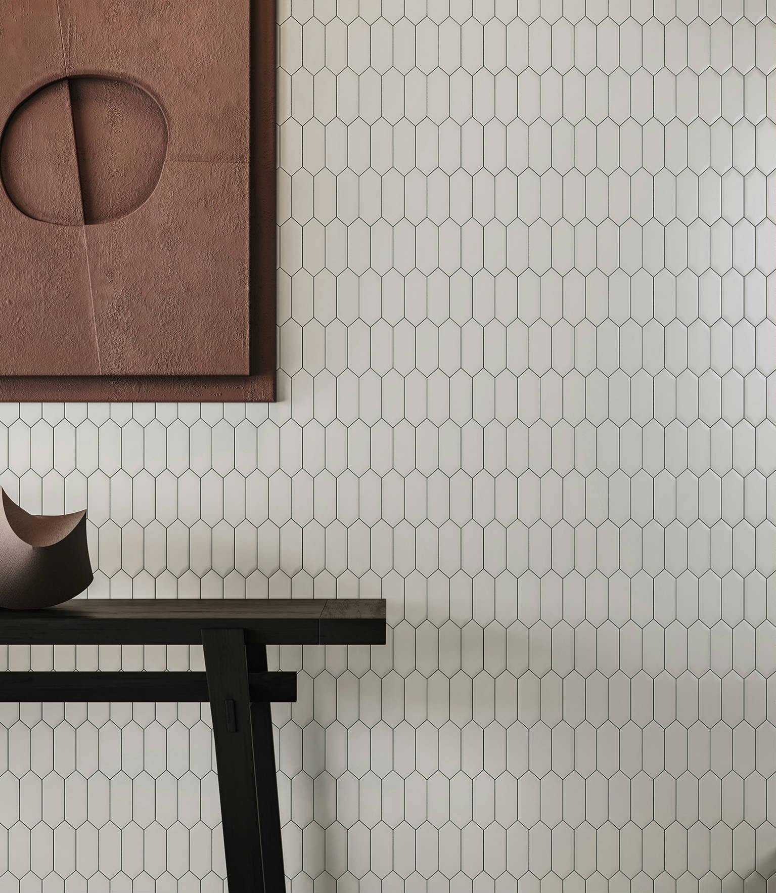 Traditions Vintage Grey Matte 2x5 Picket Mosaic 2 | Tile Center