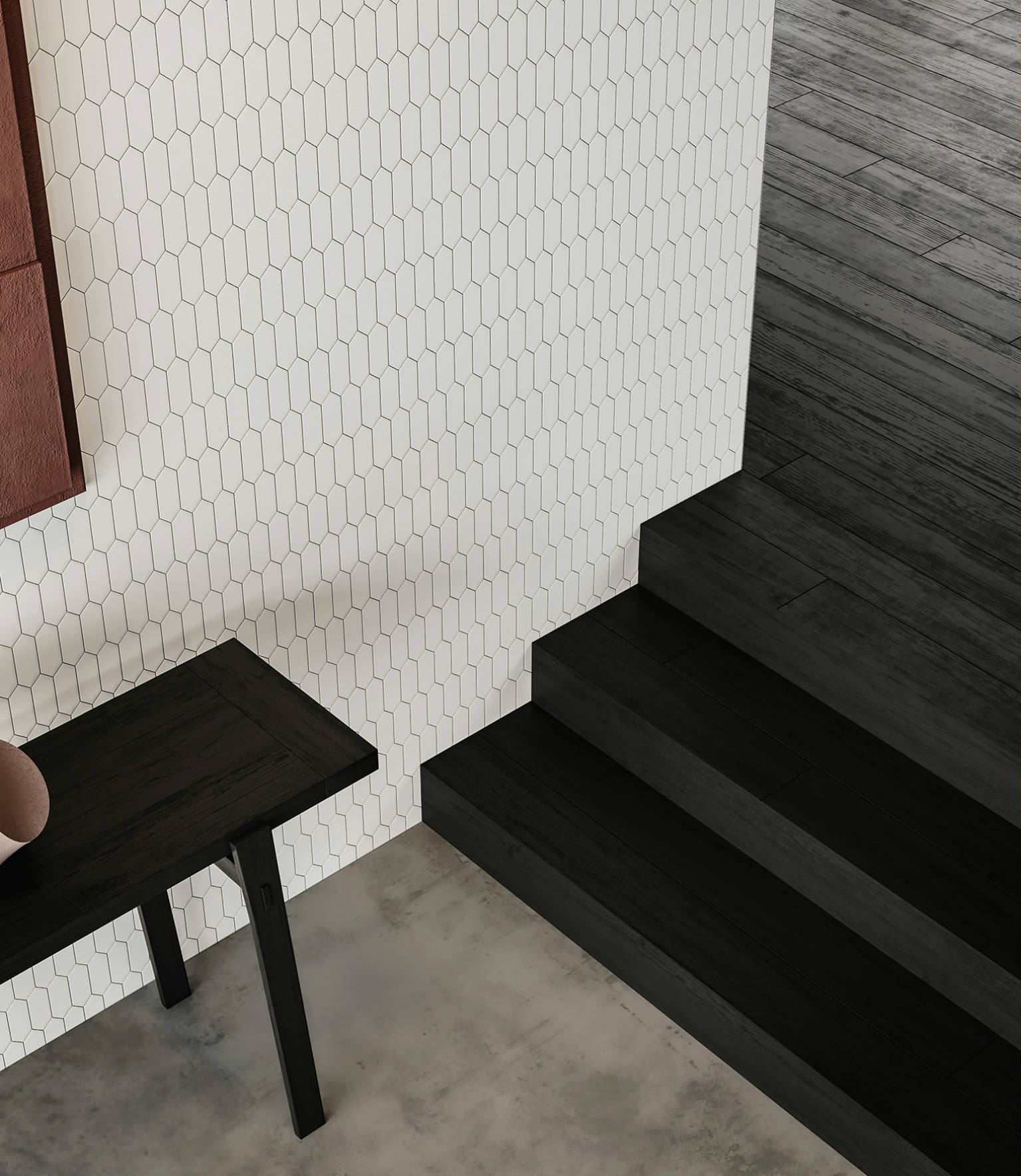 Traditions Vintage Grey Matte 2x5 Picket Mosaic 3 | Tile Center