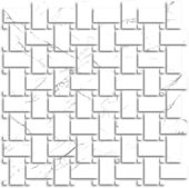 Treasure Ice White Marble Polished Basketweave Mosaic | Tile Center