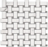 Treasure Statuario Polished Basketweave Mosaic | Tile Center